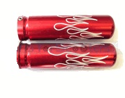 (image for) Steel Flame Grips - Red